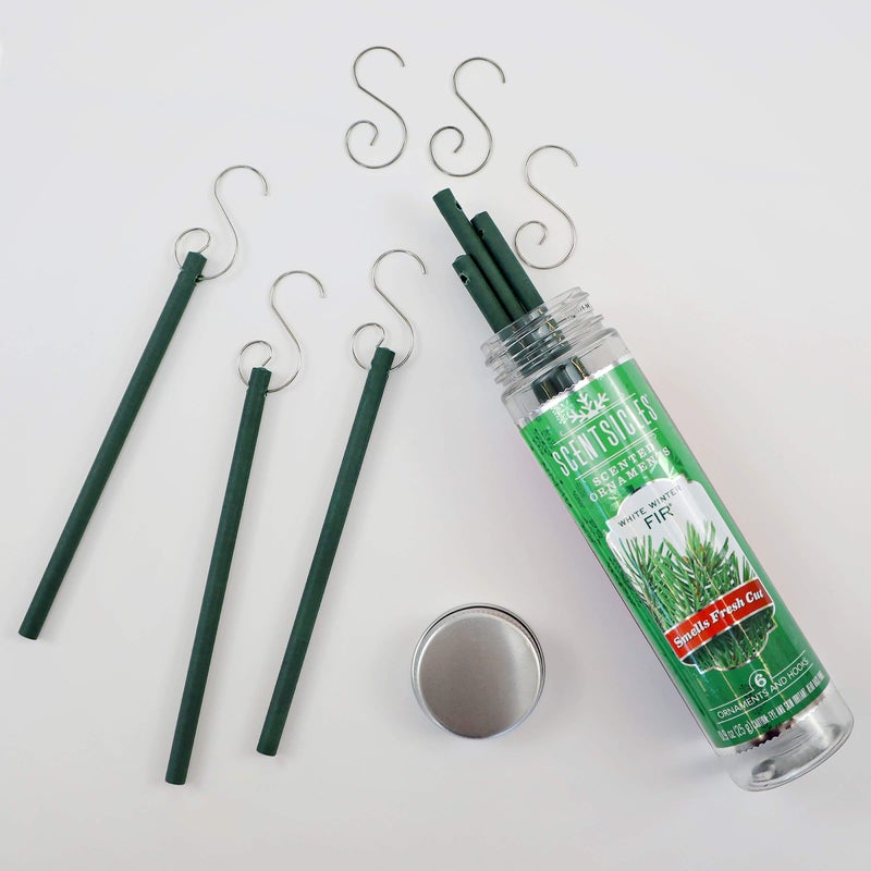 Scentsicles - 04314-024 Scented Christmas Ornaments for Christmas Tree, All Natural Holiday Air Freshener (White Winter Fir Holiday Fragrance) Includes 6 Ornaments & Hooks - Image 3